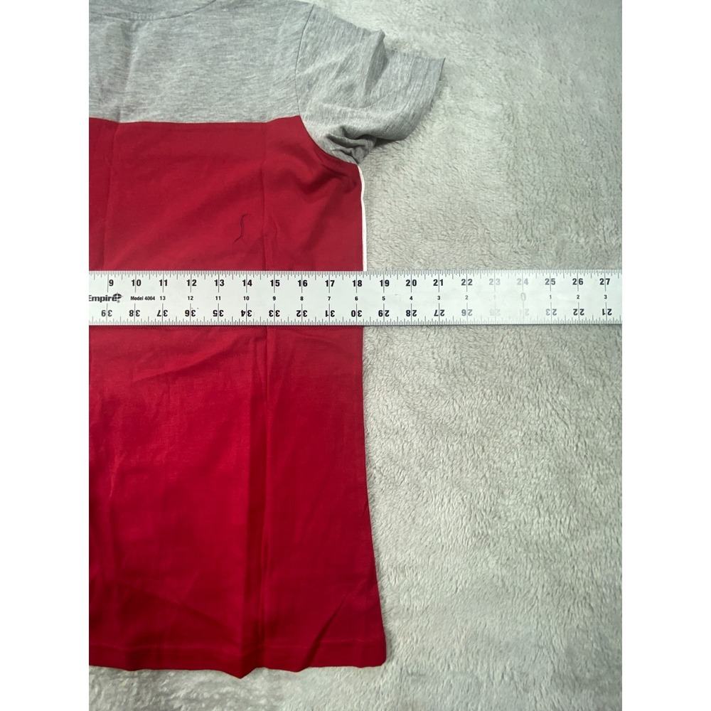 NEW NFL Team Apparel ATLANTA FALCONS Womens T Shirt Small Striped Logo Spellout - Picture 5 of 9